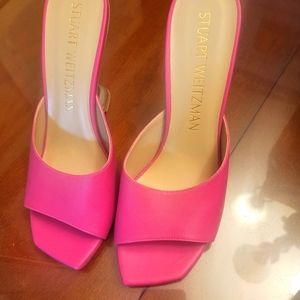 Stuart Weitzman rebel lucite heels. Size 41